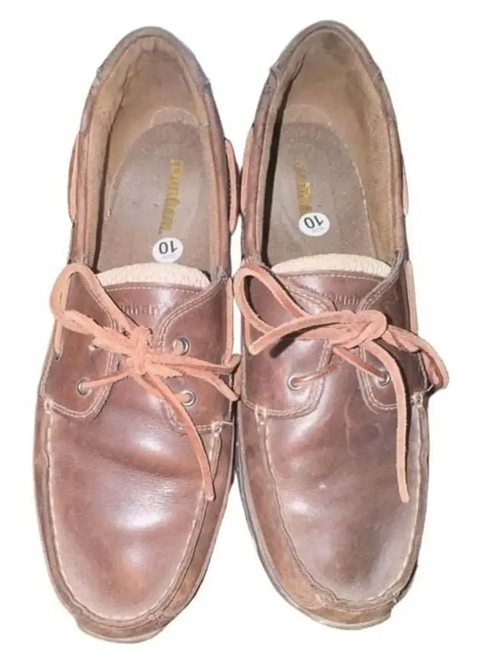 Dunham Brown Leather MCN420SB Boat Shoes Men's Size 10 D